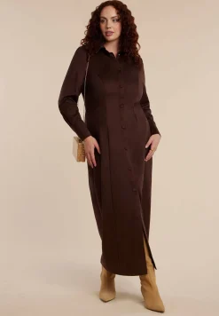 Suede Shirt Dress