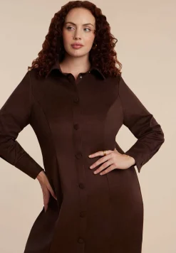 Suede Shirt Dress