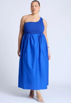 Sweater Bodice Poplin Dress