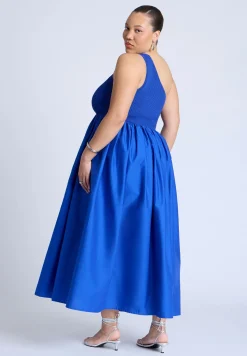 Sweater Bodice Poplin Dress