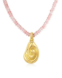 The Coquille Beaded Necklace- Gold