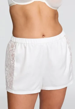 The Lace Panel Shorts - Recycled Satin