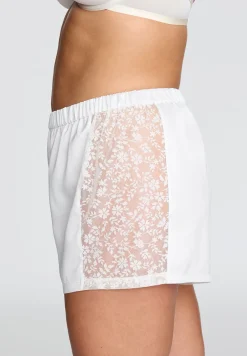 The Lace Panel Shorts - Recycled Satin