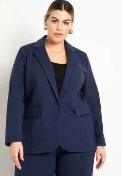 The Ultimate Stretch Long One Button Blazer