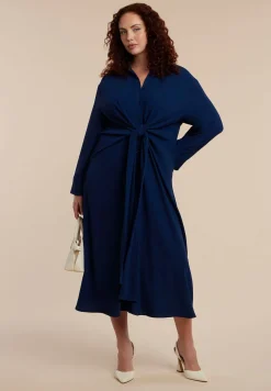 Tie Front Oversized Shirt Dress