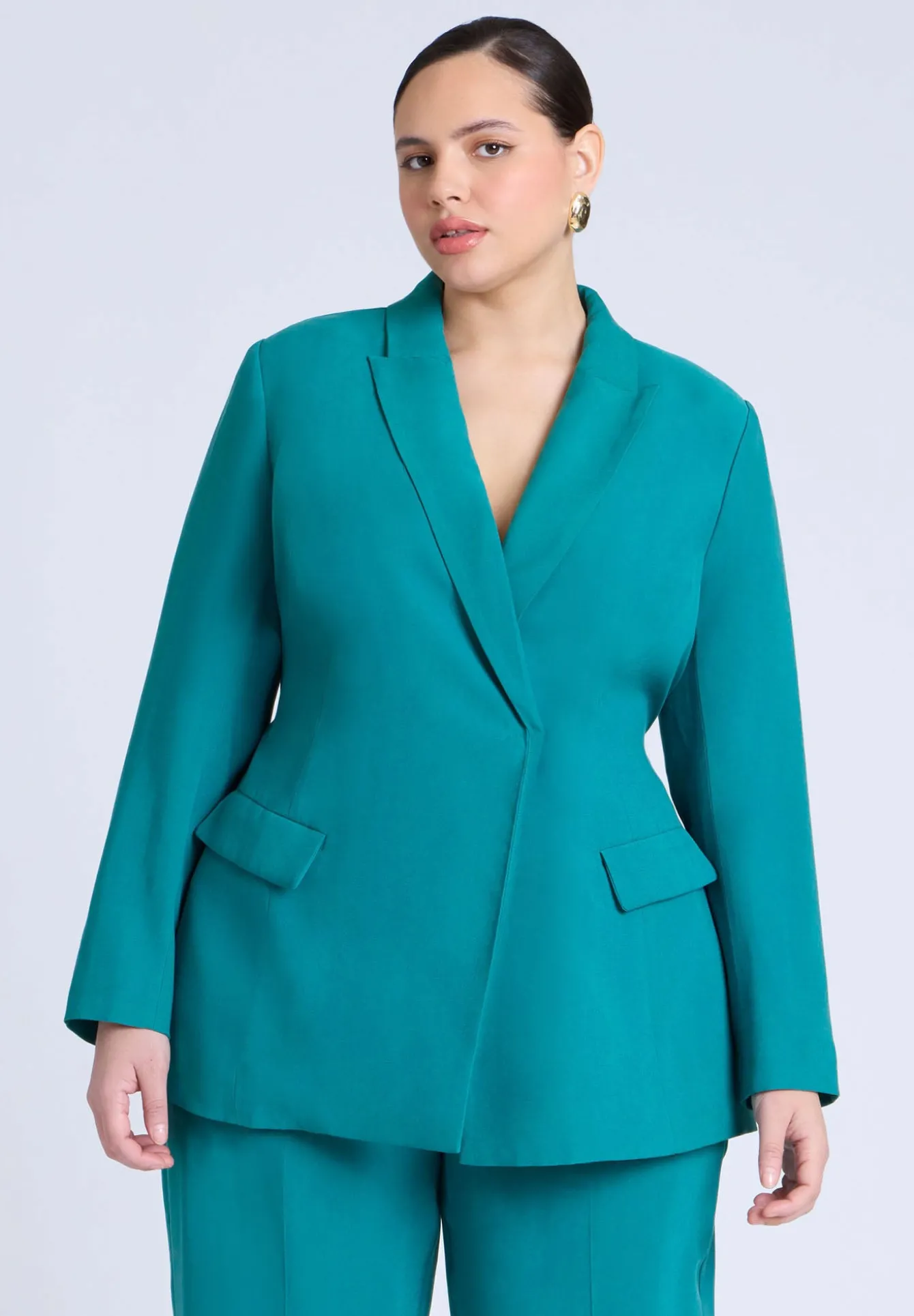 Tie Waist Soft Suiting Blazer