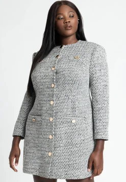 Tweed Long Sleeve Mini Dress