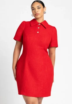 Tweed Mini Shirt Dress