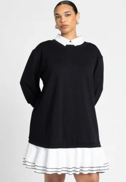 Twofer Mini Shirt Dress