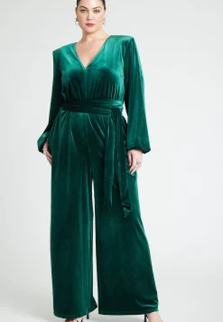 Velvet Wide Leg Jumpsuit