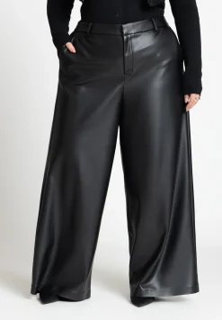 Wide Leg Faux Leather Pant