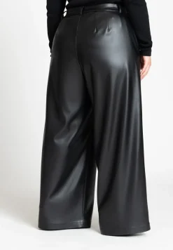 Wide Leg Faux Leather Pant