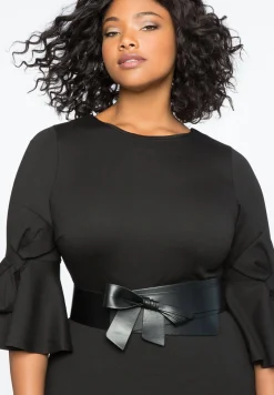 Wide Waist Bow Belt