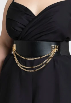 Wide Waist Chain Belt