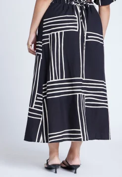 Wrapover Printed Skirt